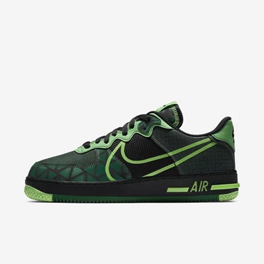 Nike Air Force 1 Tornacipő Férfi Fekete Mélyzöld Zöld | HU4259230