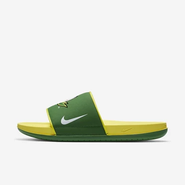 Nike College Offcourt Papucs Női Zöld Sárga Fehér | HU4257361