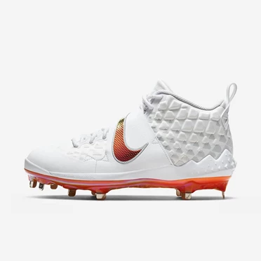 Nike Force Zoom Trout 6 Baseball Cipő Férfi Fehér Narancssárga Platina Narancssárga | HU4256660