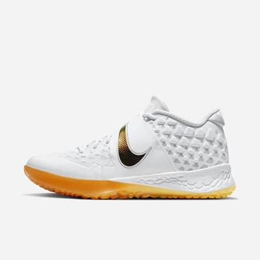 Nike Force Zoom Trout 6 Baseball Cipő Férfi Fehér Narancssárga Platina Narancssárga | HU4258695