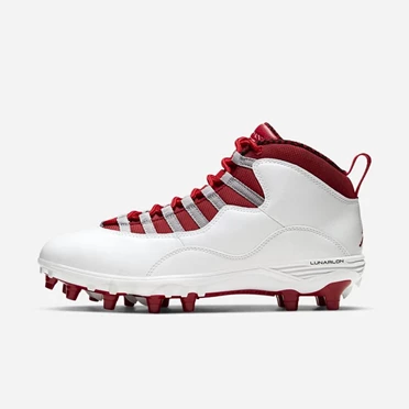 Nike Jordan 10 Focicipő Férfi Fehér Világos Szürke Piros | HU4259107