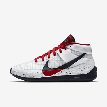 Nike KD13 Kosárlabda Cipő Női Fehér Obszidián Piros | HU4258995