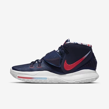 Nike Kyrie 6 Kosárlabda Cipő Férfi Sötétkék Kék Piros | HU4258816