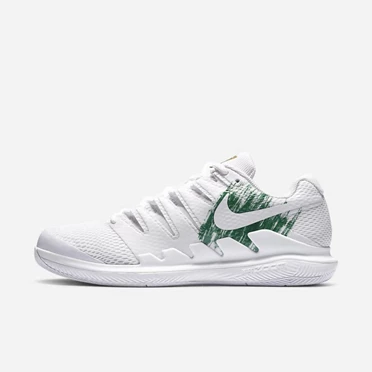 Nike NikeCourt Air Zoom Teniszcipő Férfi Fehér Zöld Fehér | HU4257786