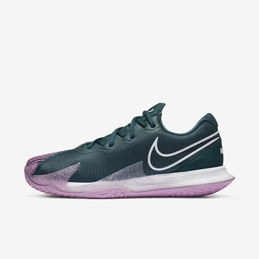Nike NikeCourt Air Zoom Teniszcipő Férfi Sötéttürkiz Rózsaszín Fehér | HU4257874