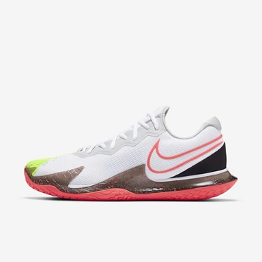 Nike NikeCourt Air Zoom Teniszcipő Férfi Fehér Világos Zöld Türkiz Piros | HU4258760