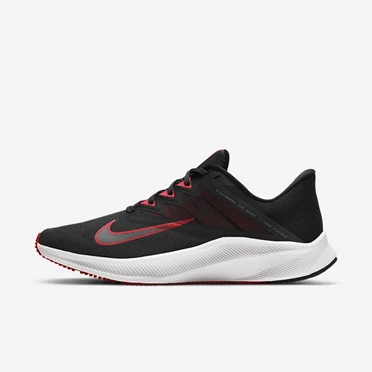 Nike Quest 3 Futócipő Férfi Fekete Fehér Piros | HU4259106