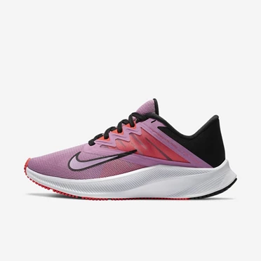 Nike Quest 3 Futócipő Női Rózsaszín Piros Fekete | HU4259356