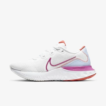 Nike Renew Run Futócipő Női Fehér Kék Rózsaszín | HU4256876