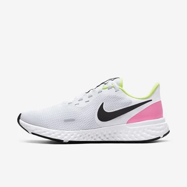 Nike Revolution 5 Futócipő Női Fehér Rózsaszín Fekete | HU4257236
