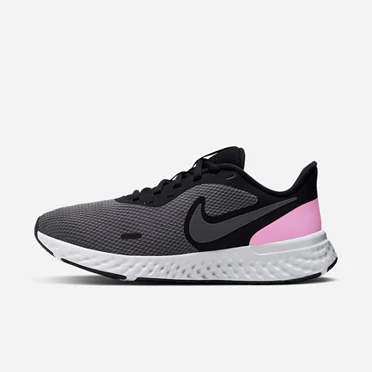 Nike Revolution 5 Futócipő Női Fekete Sötétszürke Platina Rózsaszín | HU4258118