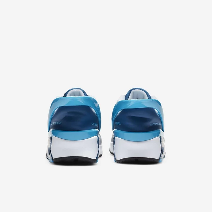 Nike Air Max 90 Tornacipő Férfi Fehér Fehér Kék Kék | HU4257857