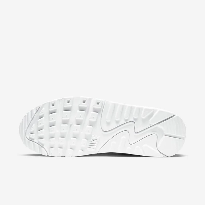 Nike Air Max 90 Tornacipő Női Fehér Fehér Fekete | HU4257102