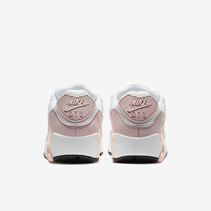Nike Air Max 90 Tornacipő Női Fehér Rózsaszín Piros Platina | HU4258928