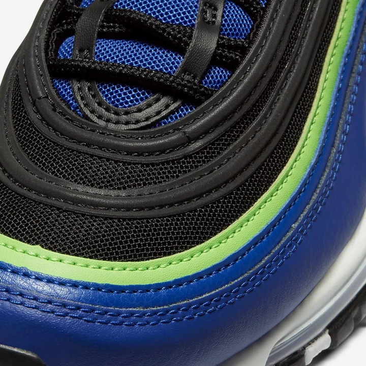 Nike Air Max 97 Tornacipő Férfi Kék Fekete Fehér Zöld | HU4258228