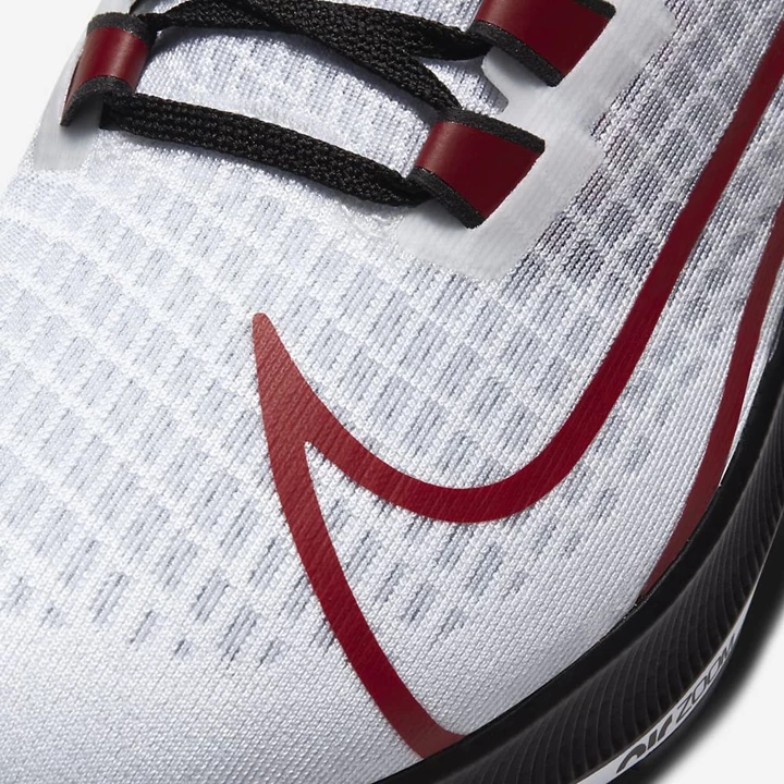 Nike Air Zoom Pegasus 37 Futócipő Férfi Fehér Platina Fekete Piros | HU4258139
