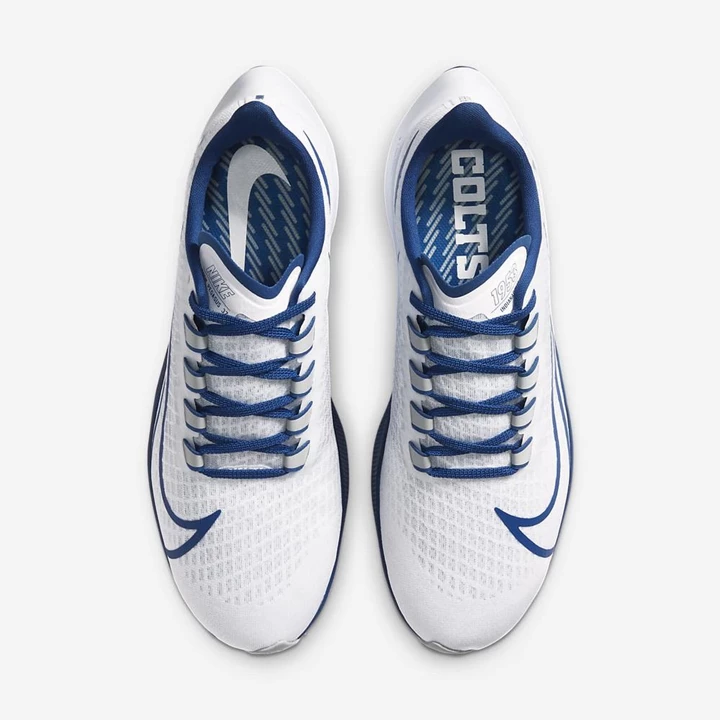 Nike Air Zoom Pegasus 37 Futócipő Férfi Fehér Platina Kék Titán | HU4258657