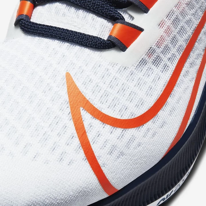Nike Air Zoom Pegasus 37 Futócipő Női Fehér Platina Sötétkék Narancssárga | HU4257714