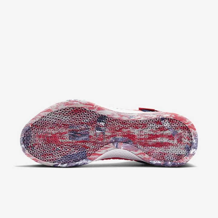 Nike Air Zoom UNVRS FlyEase Kosárlabda Cipő Női Piros Sötétkék Királykék Fehér | HU4257324