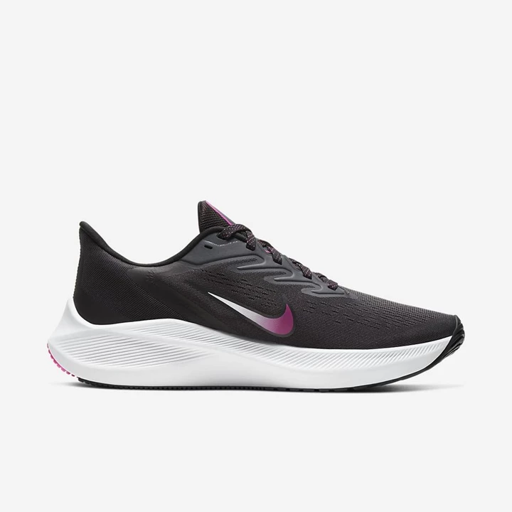 Nike Air Zoom Winflo Futócipő Női Sötétszürke Rózsaszín Fehér Fekete | HU4257464