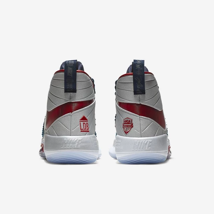 Nike AlphaDunk Kosárlabda Cipő Női Metal Titán Piros Királykék | HU4256803