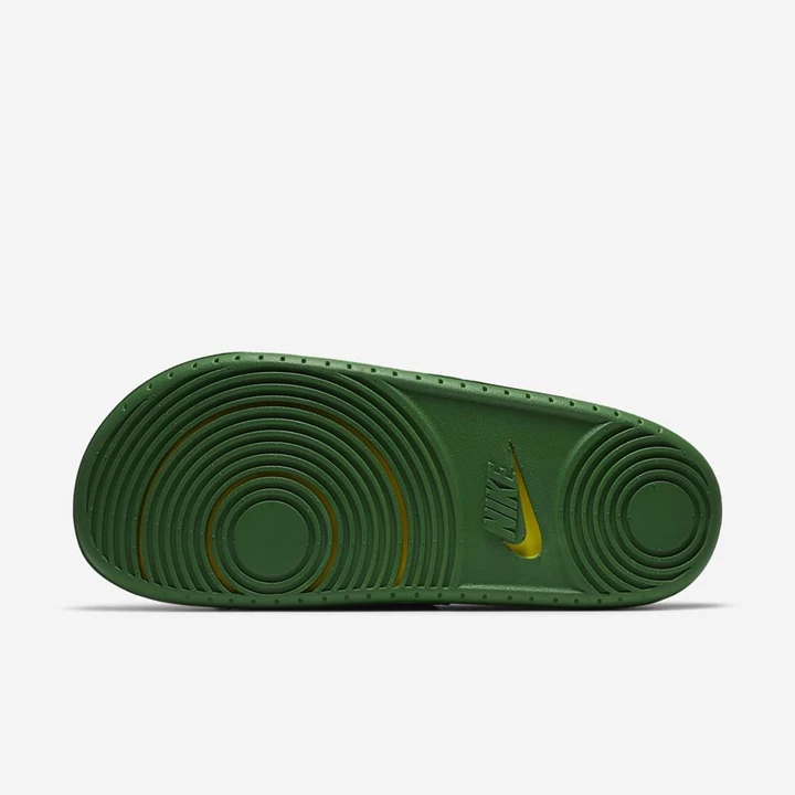 Nike College Offcourt Papucs Férfi Zöld Sárga Fehér | HU4257381