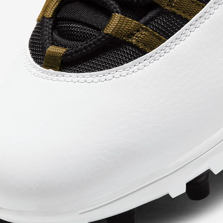 Nike Jordan 10 Focicipő Férfi Fehér Metal Arany Fekete | HU4256831