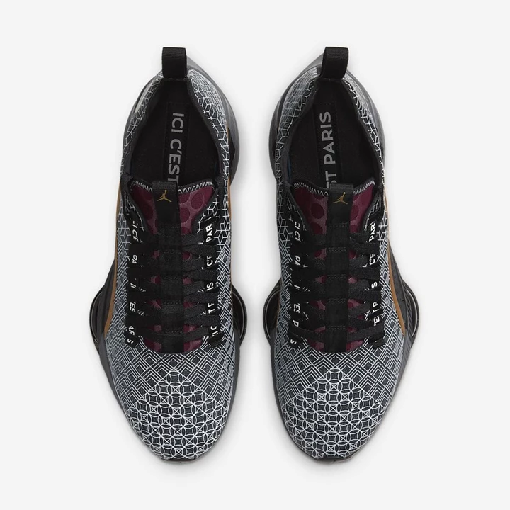 Nike Jordan Air Zoom Renegade Tornacipő Női Fekete Bordó Fehér Metal Arany | HU4259024