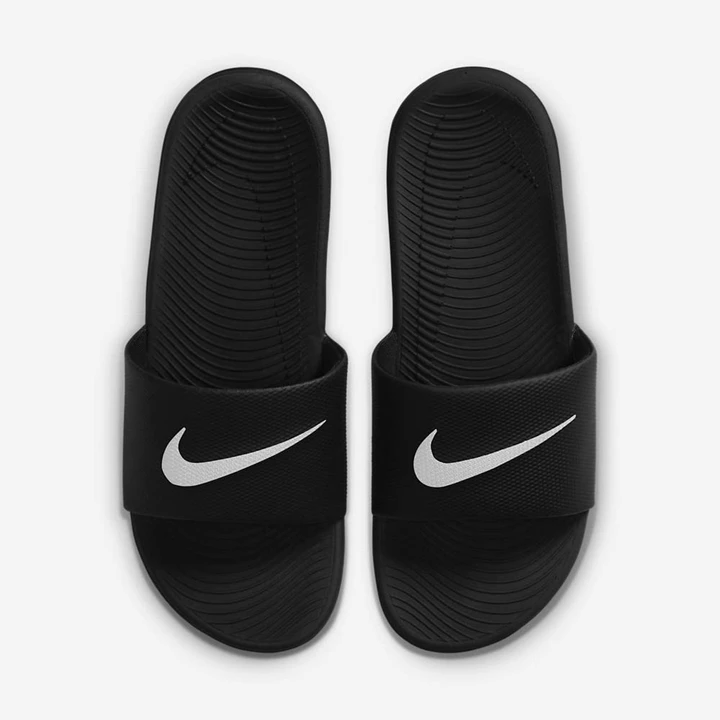 Nike Kawa Papucs Férfi Fekete Fehér | HU4256938