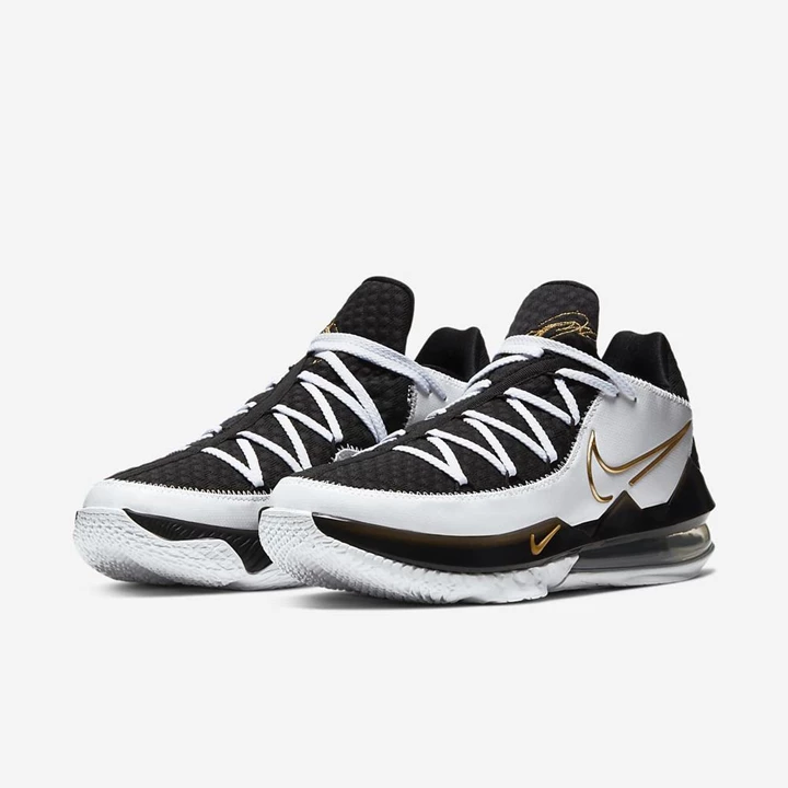 Nike LeBron 17 Kosárlabda Cipő Férfi Fehér Fekete Metal Arany | HU4256538