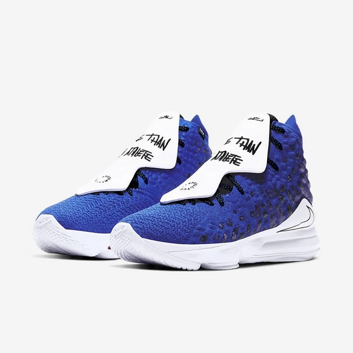 Nike LeBron 17 Kosárlabda Cipő Női Kék Fekete Fehér | HU4257063