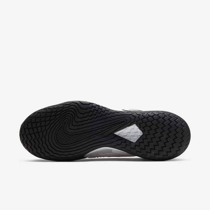 Nike NikeCourt Air Zoom Teniszcipő Férfi Fehér Platina Fekete | HU4258704
