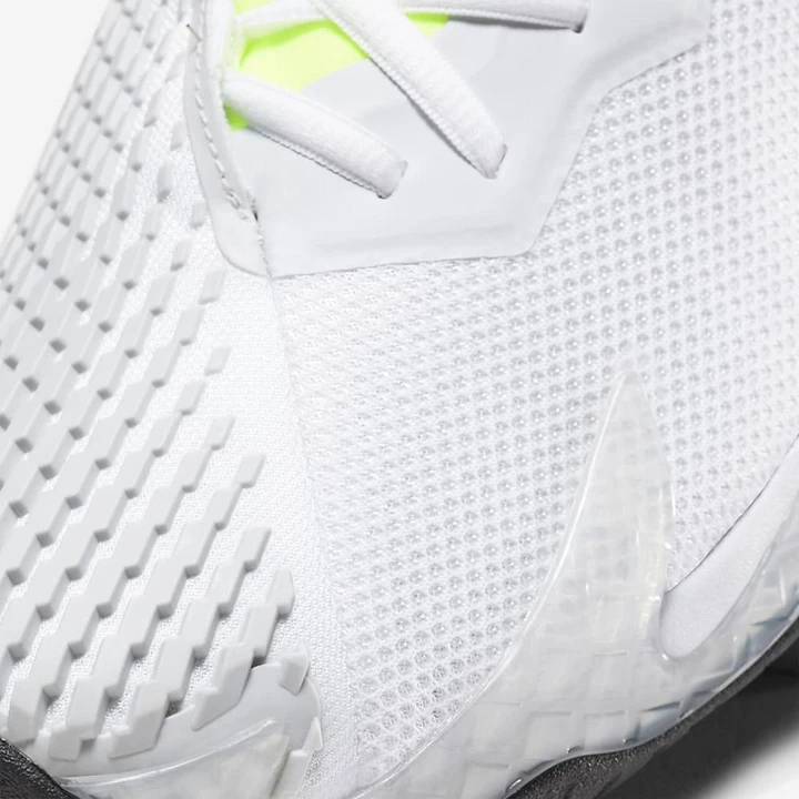 Nike NikeCourt Air Zoom Teniszcipő Férfi Fehér Platina Fekete | HU4258704