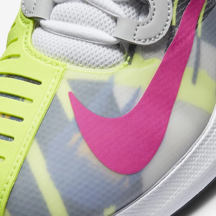 Nike NikeCourt Air Zoom Teniszcipő Női Fehér Kék Világos Zöld Fukszia | HU4258230
