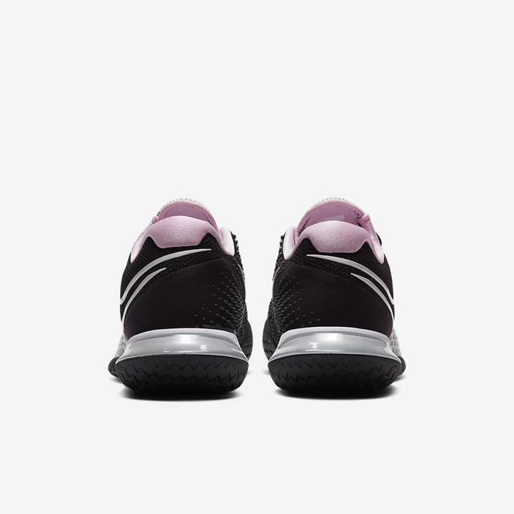 Nike NikeCourt Air Zoom Teniszcipő Női Fekete Rózsaszín Sötétszürke Fehér | HU4258233
