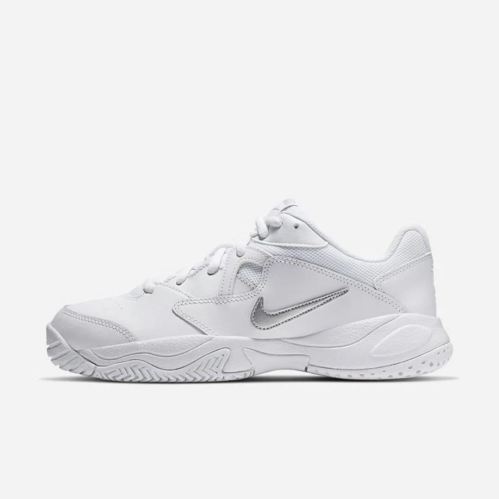 Nike NikeCourt Lite 2 Teniszcipő Női Fehér Fehér Metal Titán | HU4256844