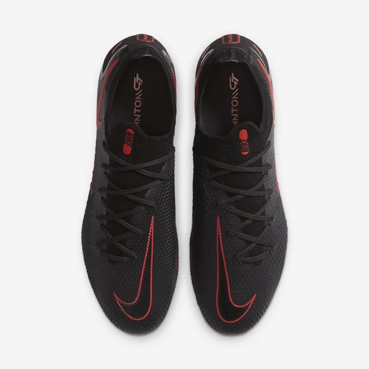 Nike Phantom GT Focicipő Férfi Fekete Sötétszürke Piros | HU4256805