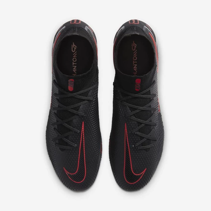 Nike Phantom GT Focicipő Férfi Fekete Sötétszürke Piros | HU4257404
