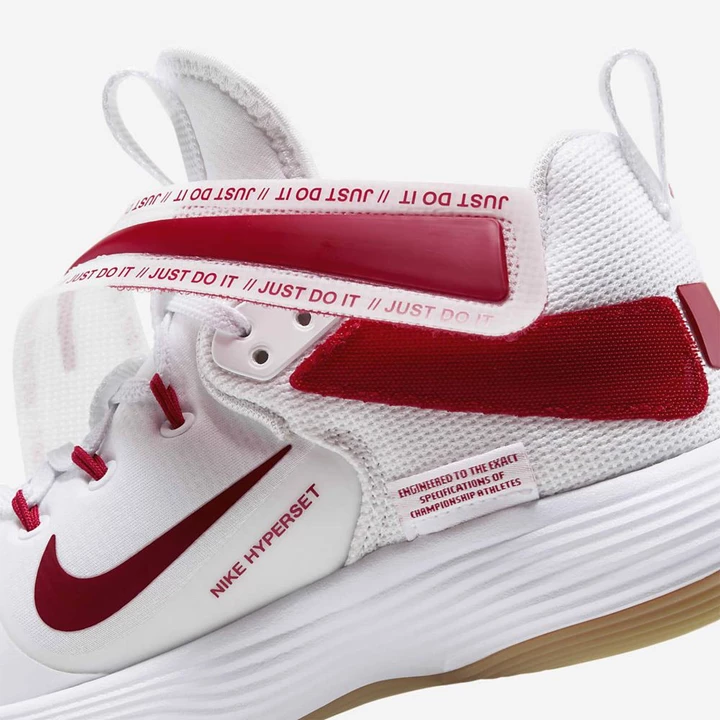 Nike React HyperSet Röplabda Cipő Női Fehér Világos Barna Piros | HU4257073