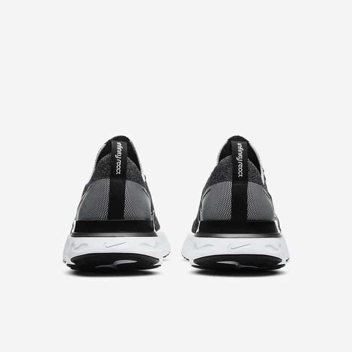Nike React Infinity Run Flyknit Edzőcipő Férfi Fekete Fehér Fehér | HU4257617