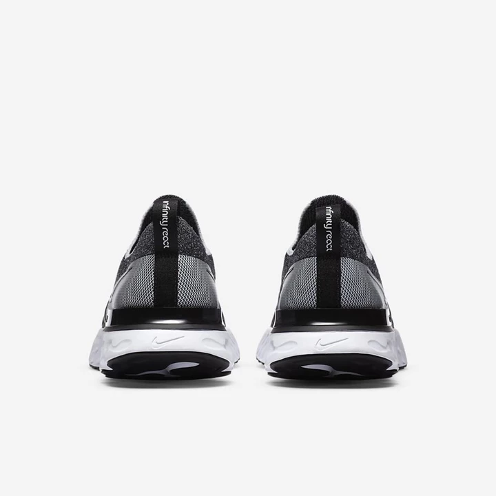 Nike React Infinity Run Flyknit Futócipő Női Fekete Fehér Fehér | HU4258719