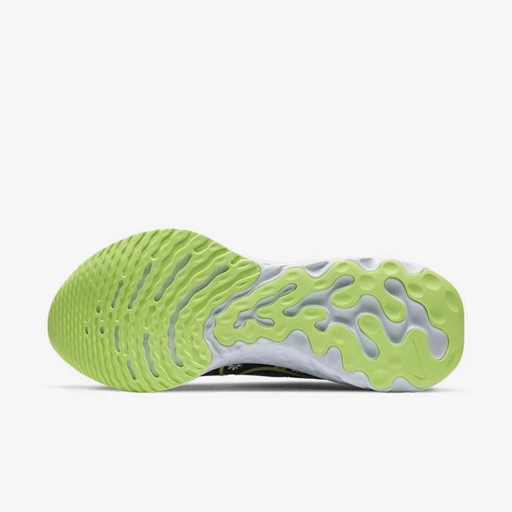 Nike React Infinity Run Flyknit Futócipő Férfi Fekete Sárga Fehér Zöld | HU4259282