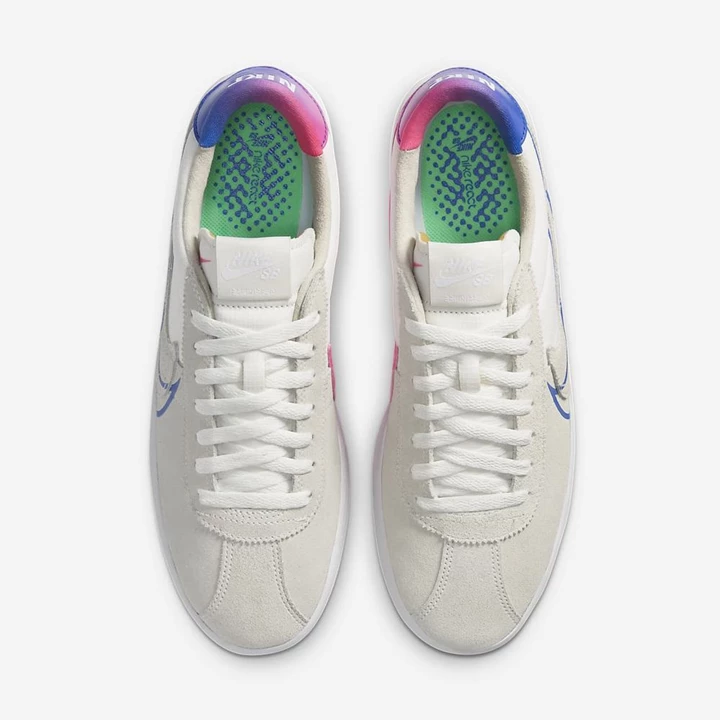 Nike SB Bruin React Deszkás Cipő Női Fehér Rózsaszín Rózsaszín Kék | HU4257234