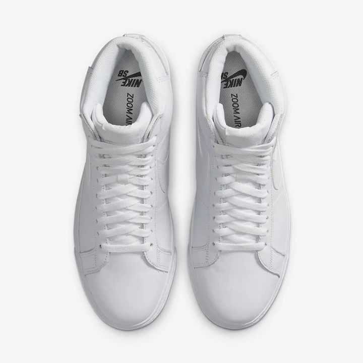 Nike SB Zoom Blazer Mid Deszkás Cipő Férfi Fehér Fehér Fehér | HU4257118